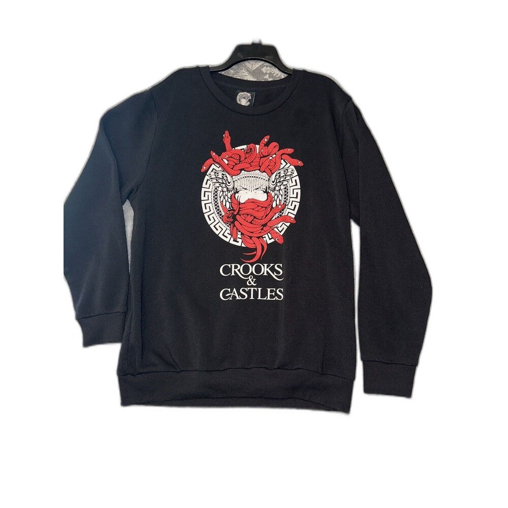 Crooks & Castles Medusa Head Graphic  Crewneck Sweater Men's 2XL Sweatshirt